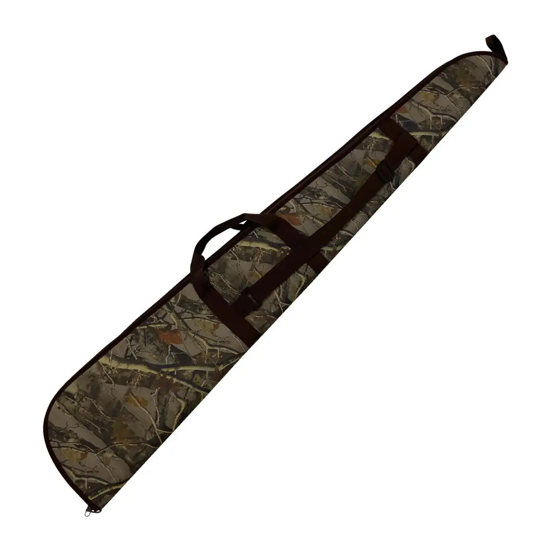 Camouflage-patterned Percussion Ghostcamo Forest shotgun slip with carrying strap