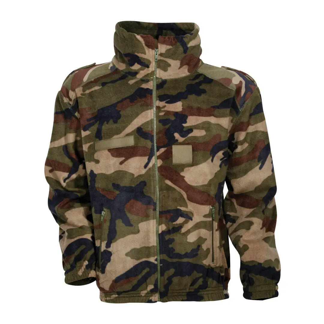 Camouflage fleece jacket for kids, perfect for country clothing and outdoor adventures