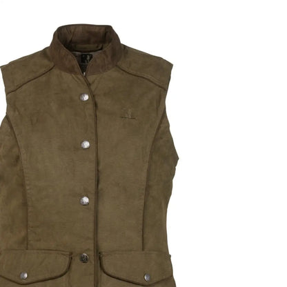 Olive green sleeveless vest with buttons from the Percussion Rambouillet Original line