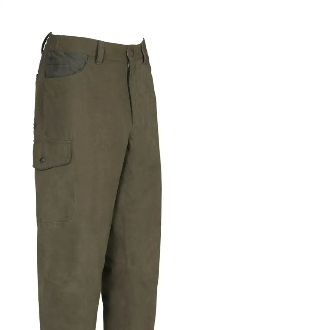 Olive green cargo pants with pockets from Percussion Rambouillet Original Trousers