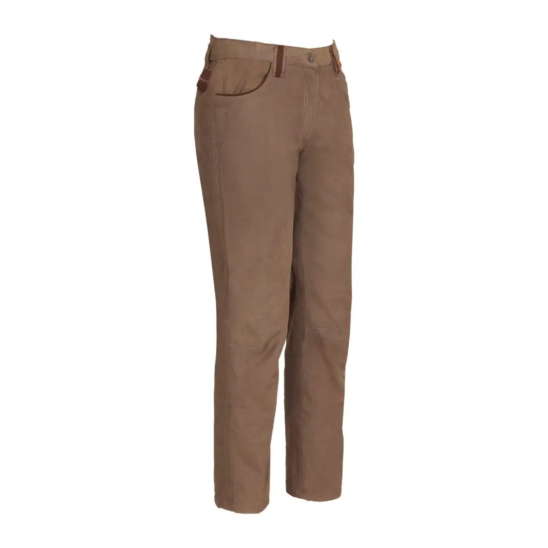 Khaki-colored Percussion Rambouillet warm ladies trousers for cozy outdoor style