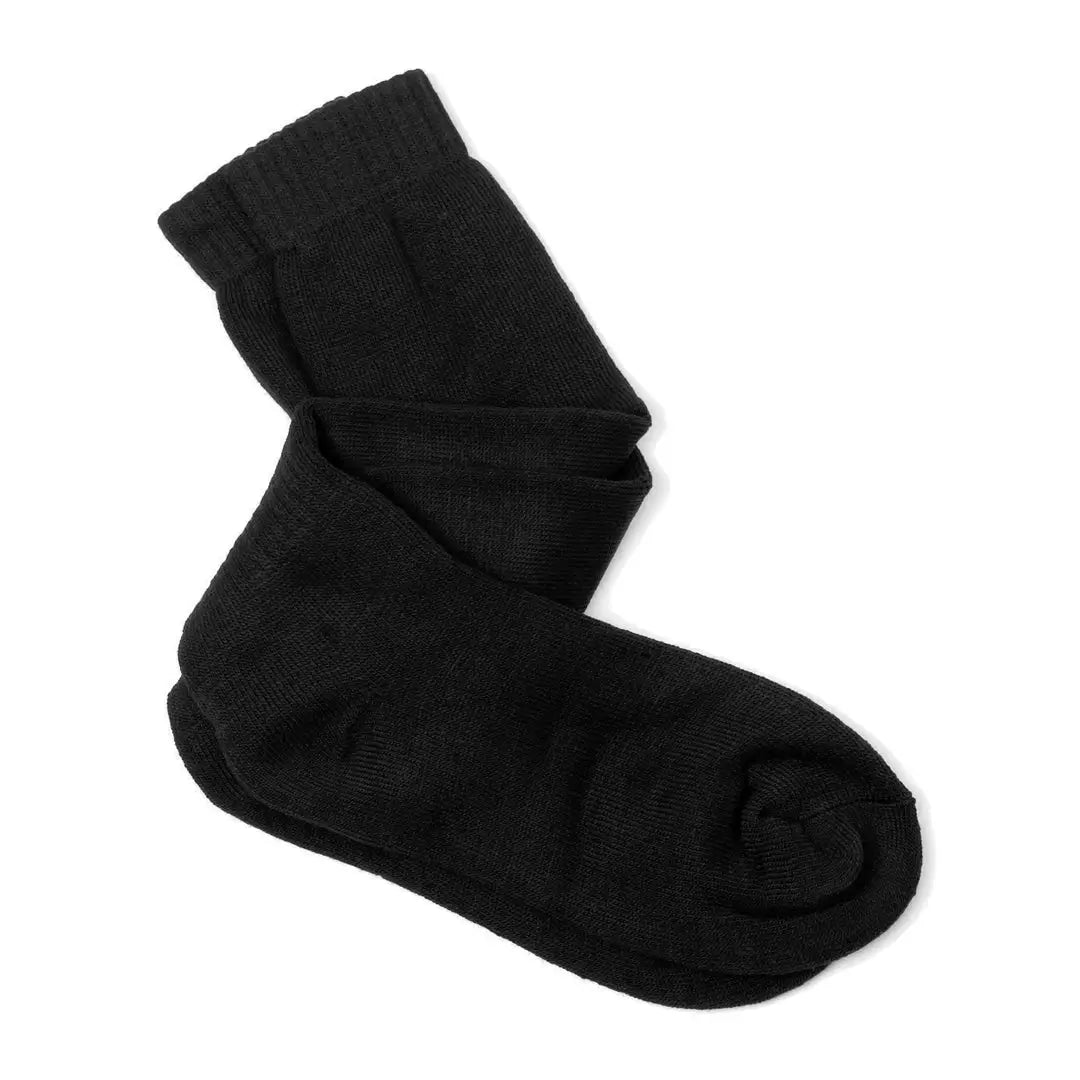 Black folded cuff on Percussion Terry-Cloth Socks, perfect for comfort and style