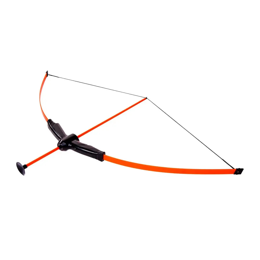 Toy crossbow with orange limbs and black body from Petron Sureshot Archery Set