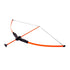 Toy crossbow with orange limbs and black body from Petron Sureshot Archery Set