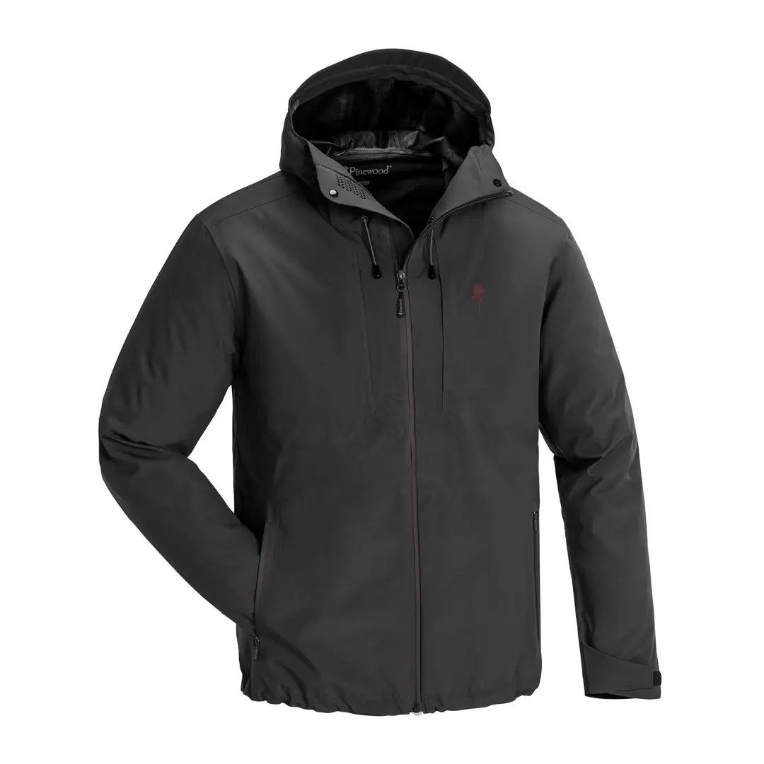 Dark gray Pinewood Abisko Telluz Jacket anthracite with full-length zipper