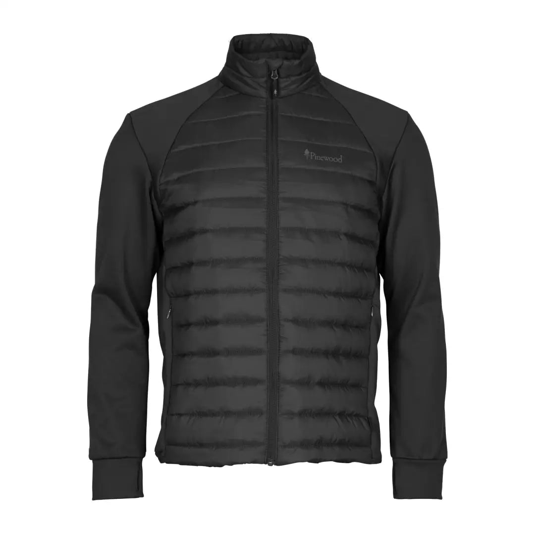 Black quilted Pinewood Finnveden Power Fleece Jacket, perfect for country clothing and hunting