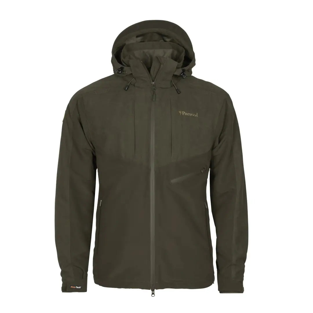 Dark green Furudal Caribou Hunt Extreme Jacket with full-length zipper for outdoor adventures