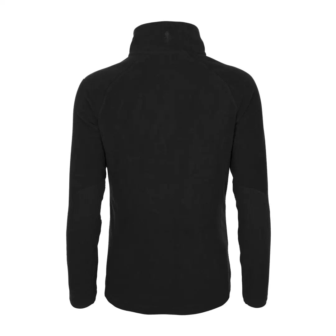 Black long-sleeve turtleneck sweater paired with Pinewood Ladies Air Vent Fleece Jacket