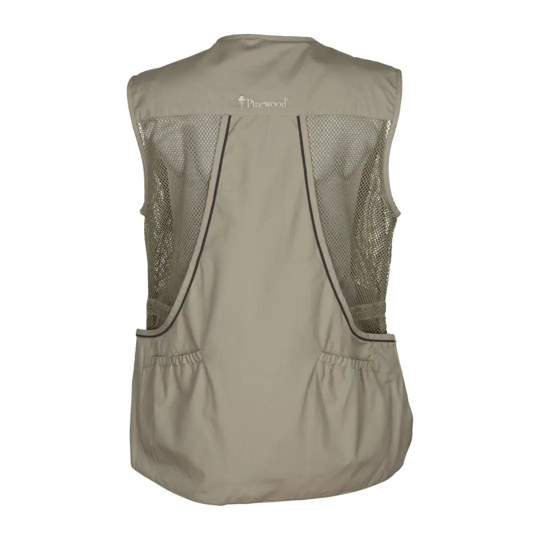 Khaki outdoor vest with mesh and pockets for Pinewood Ladies Dog Sport activities