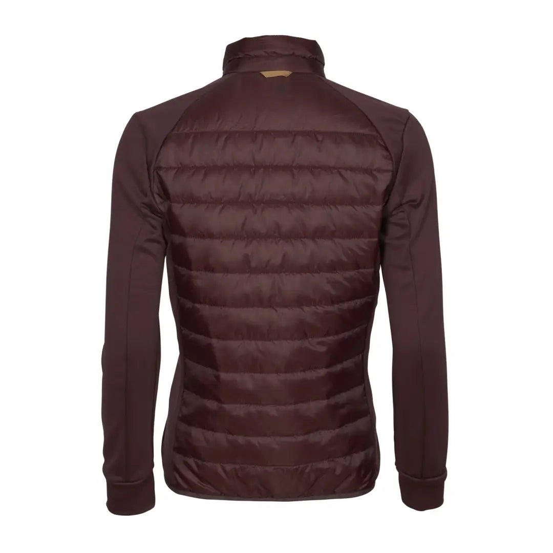 Burgundy Pinewood Ladies Finnveden Hybrid Power Fleece Jacket with high collar and smooth sleeves