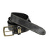 Black leather Pinewood Prestwick Belt with brass buckle, perfect for country clothing and outdoors