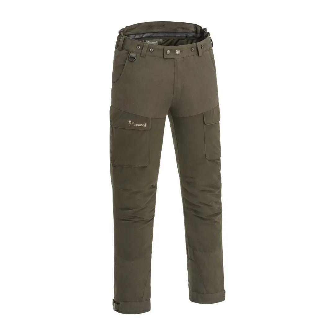 Olive green Pinewood Smaland Light Trousers with cargo pockets for outdoor adventures