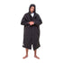 Dark gray changing robe worn barefoot, ideal for a sporty look with Evo evolves style