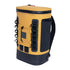 Yellow and black waterproof cool bag backpack with compartments and straps