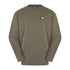 Olive green long-sleeved crewneck sweatshirt for outdoor country clothing lovers