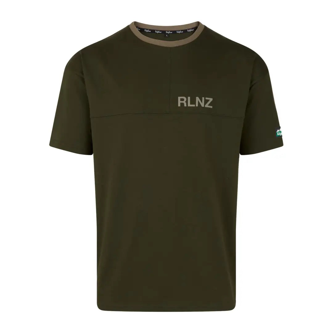 Dark green Ridgeline Hose Down T-Shirt with RLNZ print for country clothing and outdoors