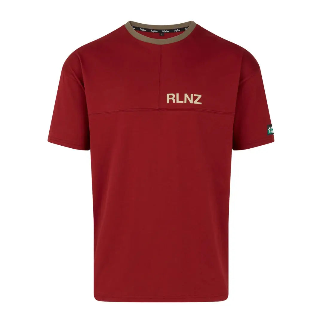 Red RLNZ T-shirt from Ridgeline, perfect for outdoor adventures and hunting trips