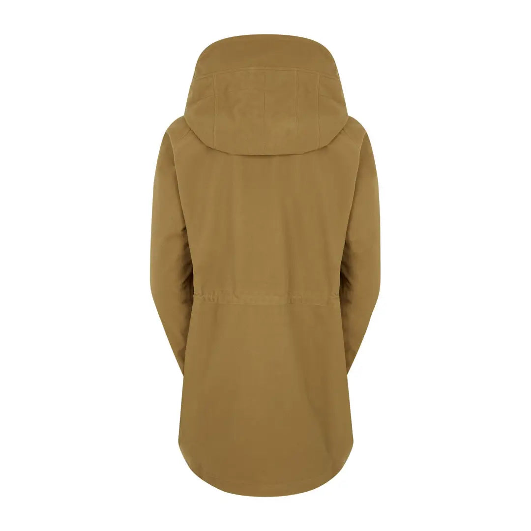 Tan hooded coat seen from the back, perfect for the Ridgeline Ladies Monsoon II Classic