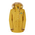 Yellow winter parka with fur trim, perfect for the Ridgeline Monsoon Nordic Smock