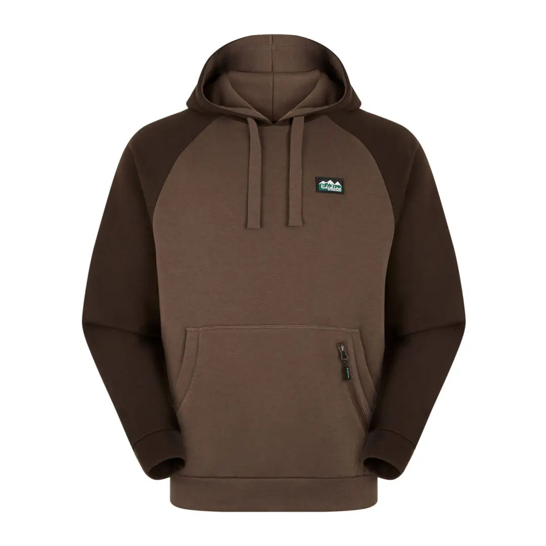 Brown hooded sweatshirt with logo, perfect for a cozy day in the North Island hoodie