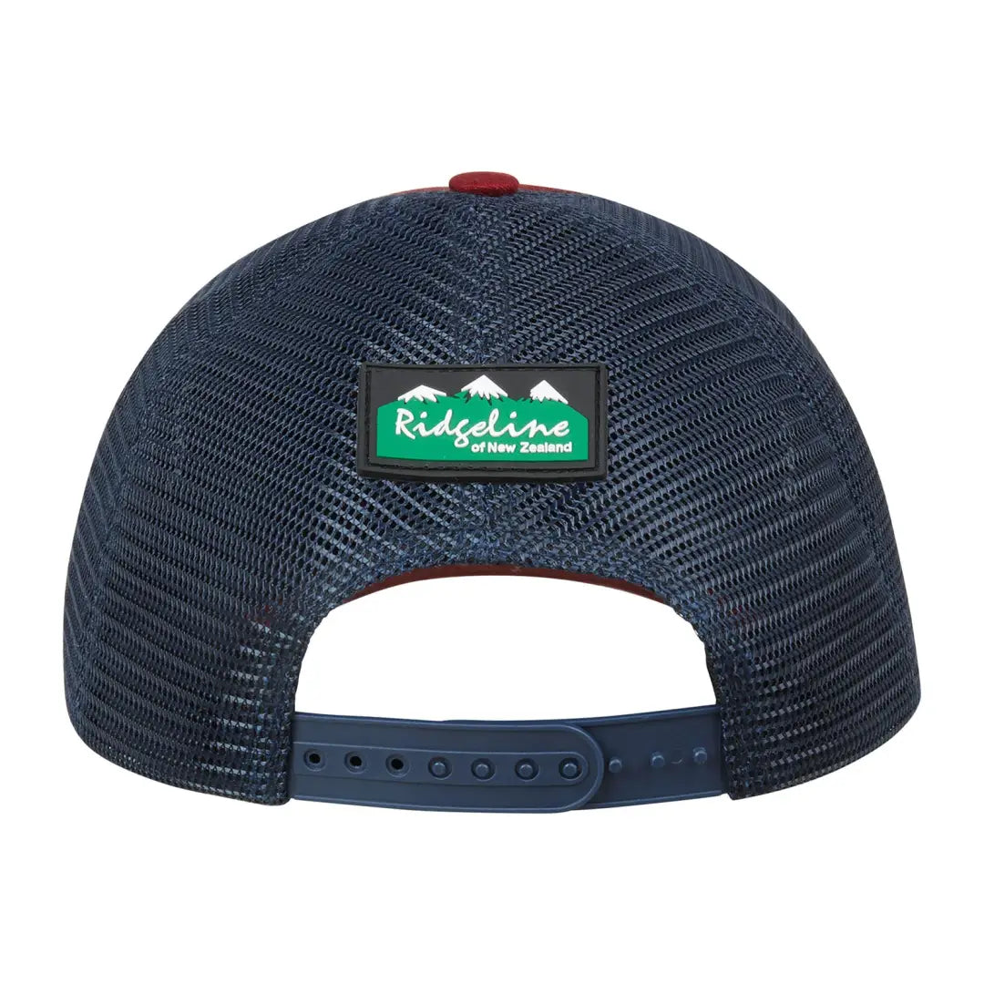 Stylish RLNZ Trucker Cap with mesh back and Ridgeline logo patch, perfect for casual wear