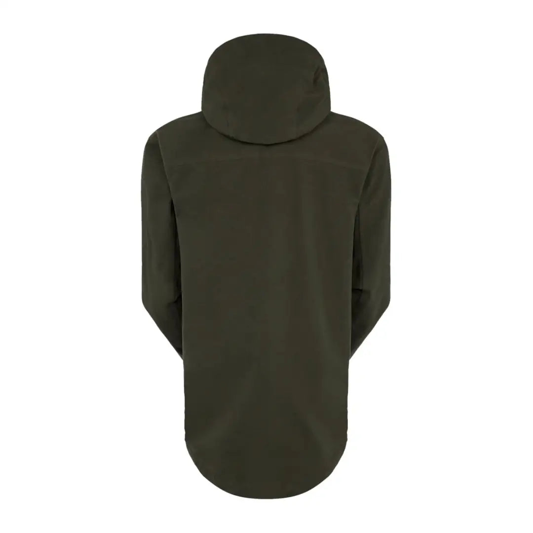 Dark green Ridgeline Tempest Jacket viewed from the back, showcasing its sleek design