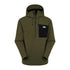 Olive green Ridgeline Tempest Smock with black chest pocket and zipper stylishly displayed