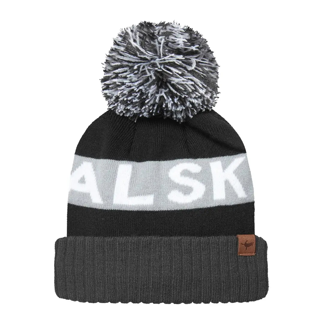 Cozy Sealskinz bobble hat with ALSK text, perfect for country clothing and hunting