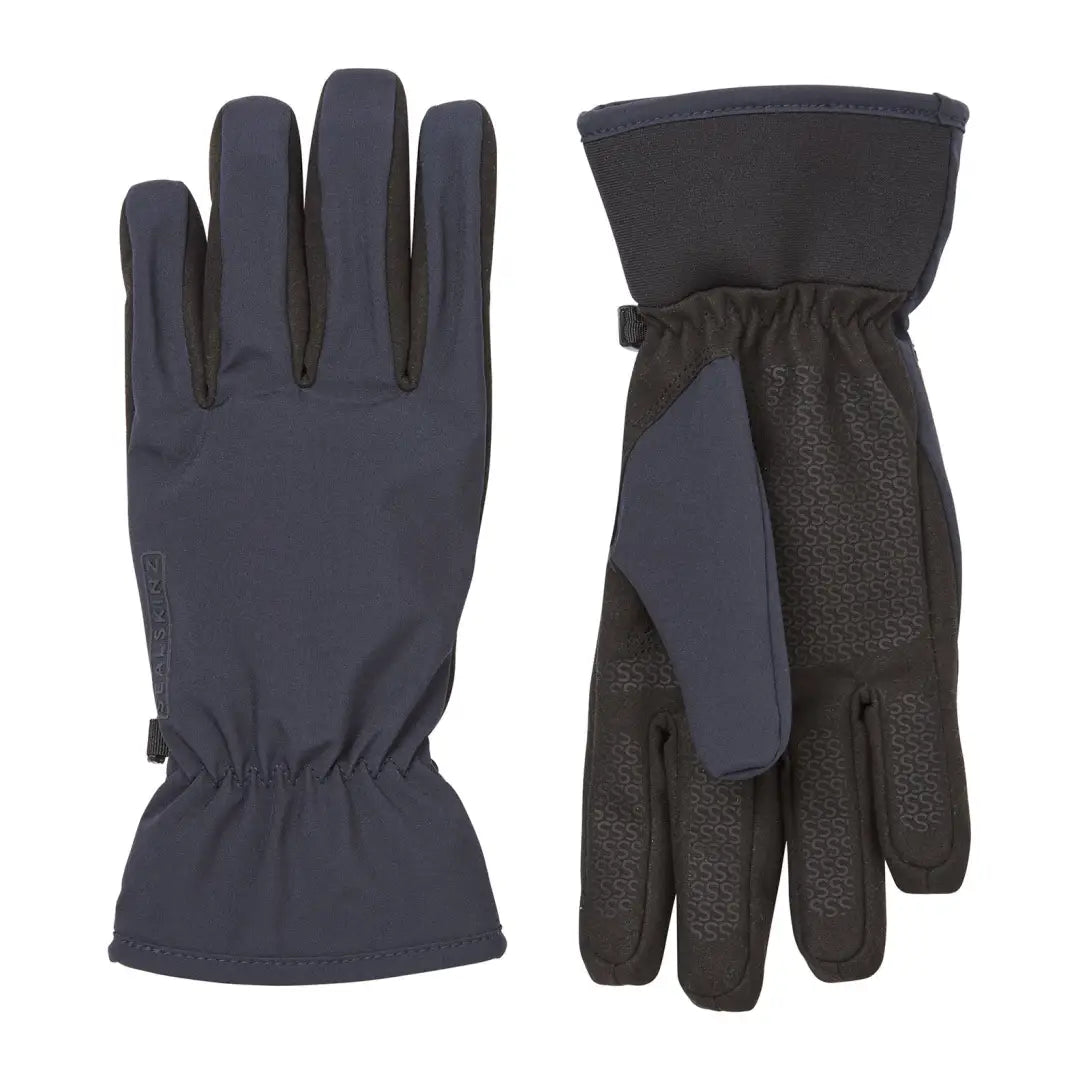 Dark blue and black Sealskinz Griston Gloves for country clothing and outdoor hunting