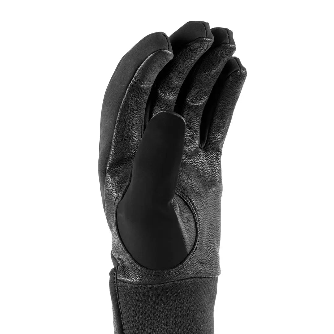 Black leather Sealskinz Kelling Glove with reinforced palm, perfect for country clothing and outdoors