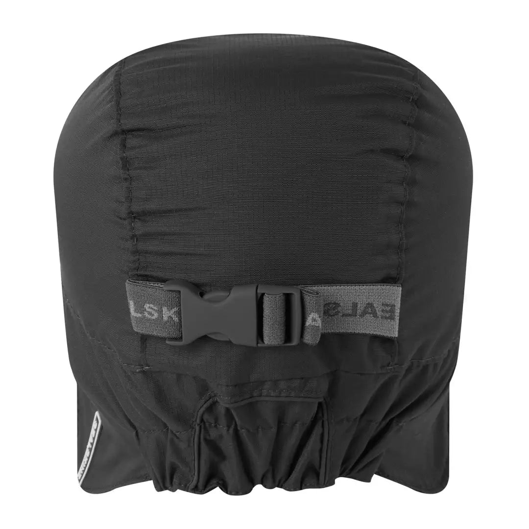 Black backpack cover with adjustable strap for the Kirstead Hat, perfect for hunting trips