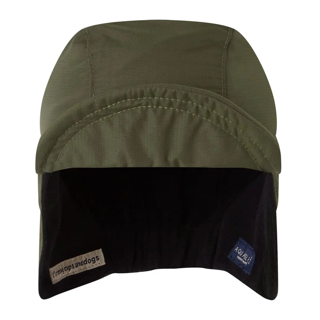 Olive green Sealskinz Kirstead Hat with fleece lining, perfect for country clothing and outdoors