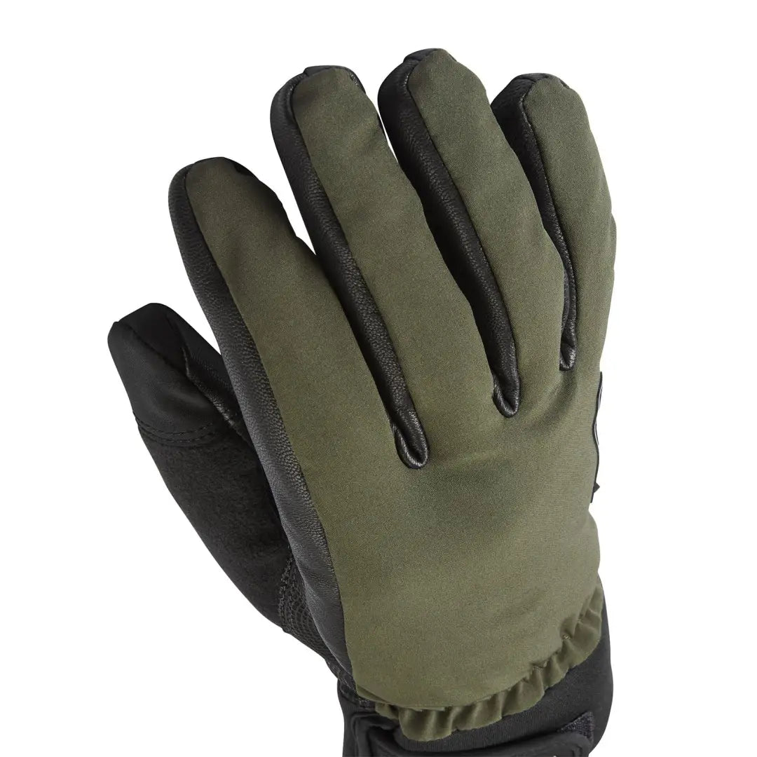 Olive green and black Sealskinz Witton Glove for country clothing and outdoor hunting