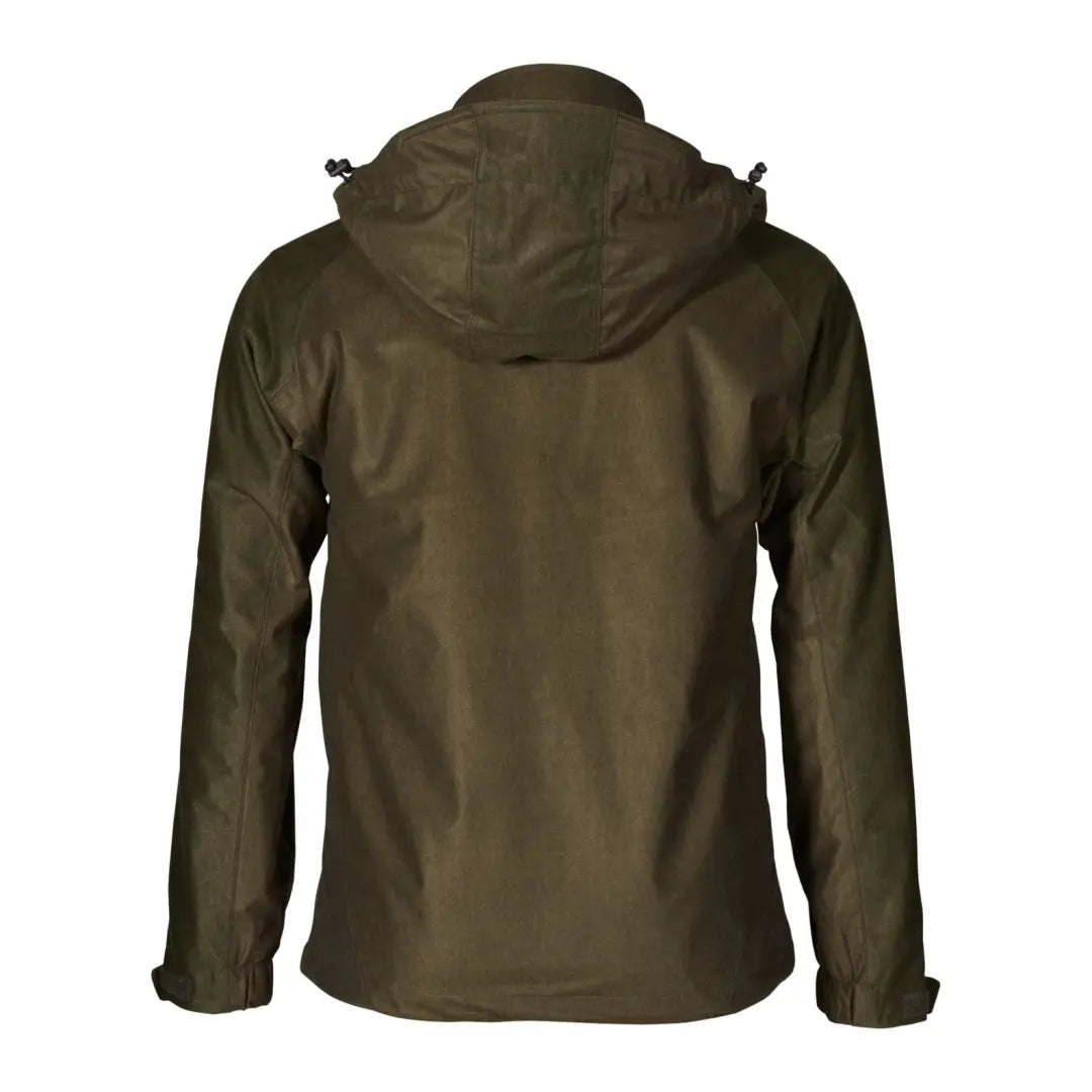 Dark olive green Seeland Avail Jacket with hood and front zipper, perfect for hunting