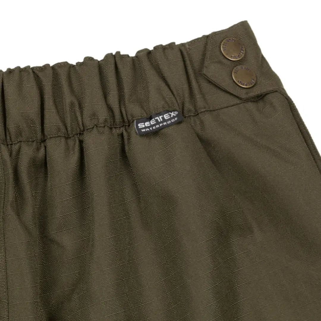 Olive green waistband with buttons on Seeland Buckthorn Overtrousers