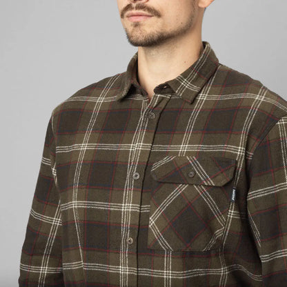 Plaid Seeland Glen Flannel Shirt featuring a collar and chest pocket