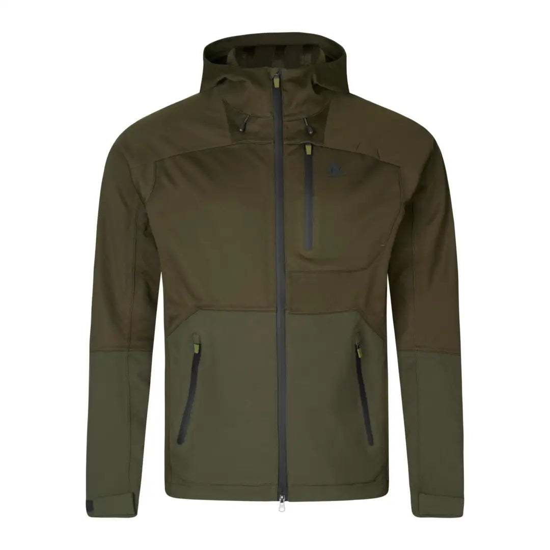 Dark green Seeland Hawker Shell II Jacket with full zipper and waterproof Seetex® membrane