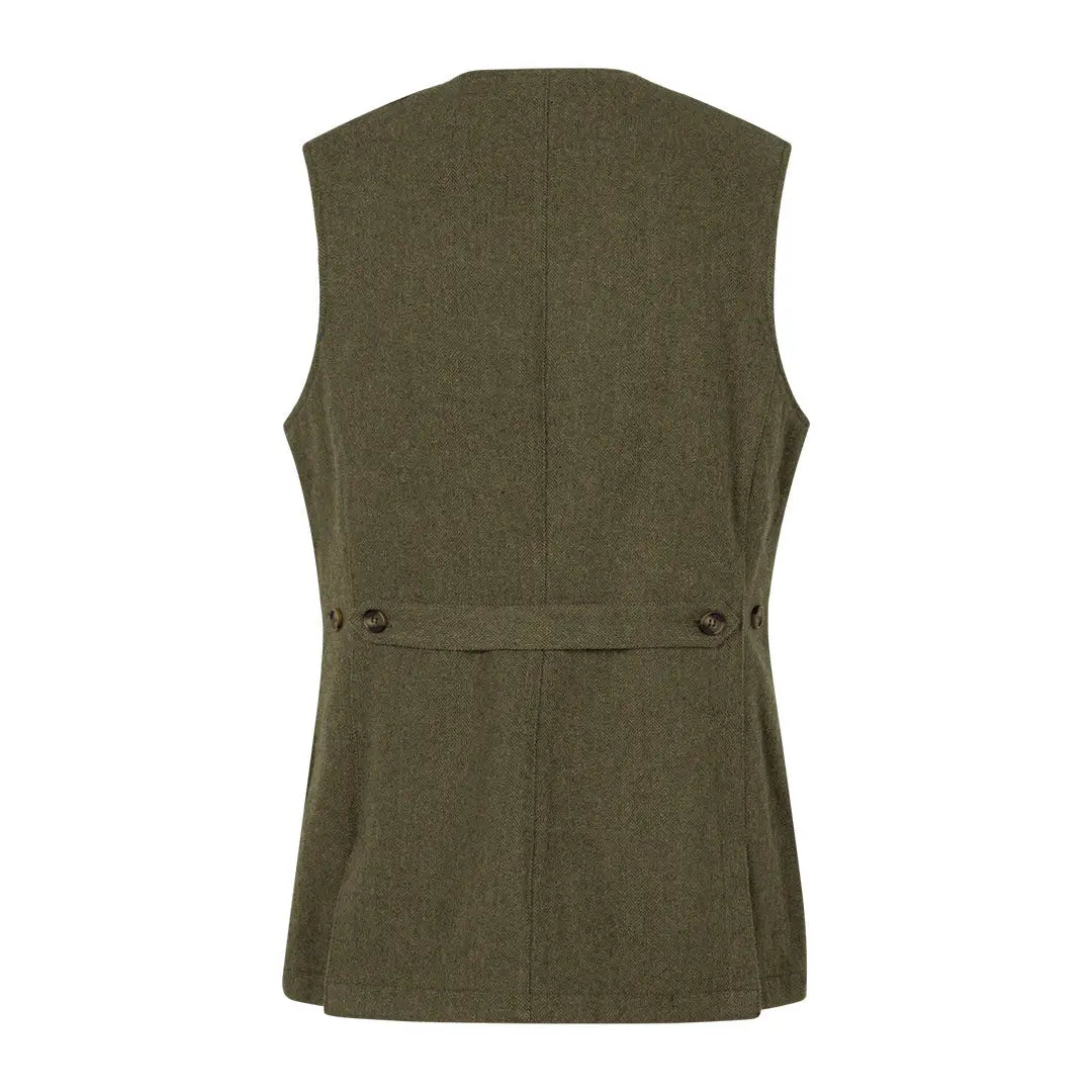 Olive green sleeveless vest with back belt detail, perfect Seeland Hillside Harriet Waistcoat