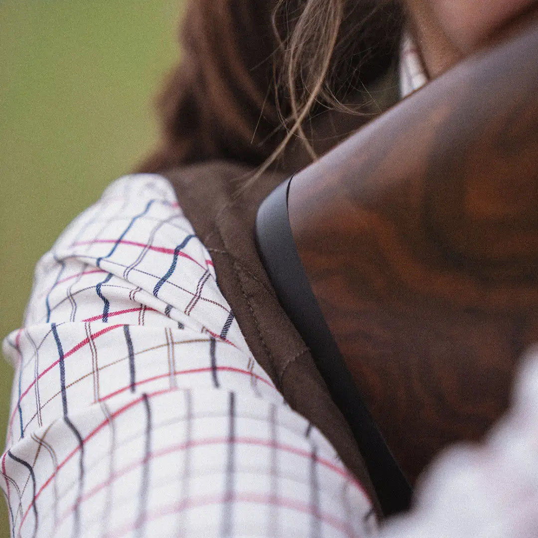 Plaid shirt with brown vest, perfect for stylish outings in the Seeland Kerry Shooting Shirt