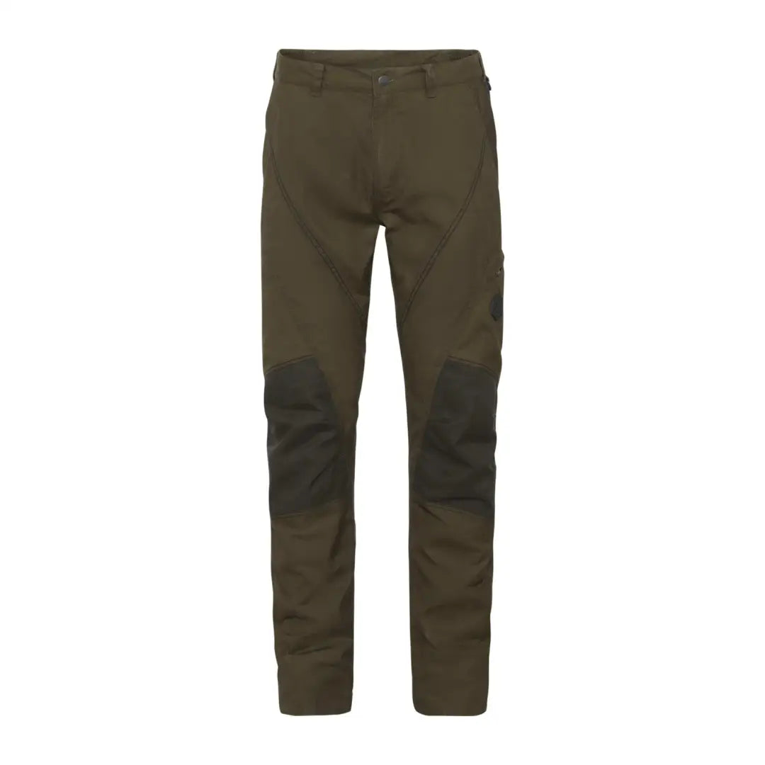 Olive green Seeland Key-Point Active II Trousers with knee patches for outdoor adventures