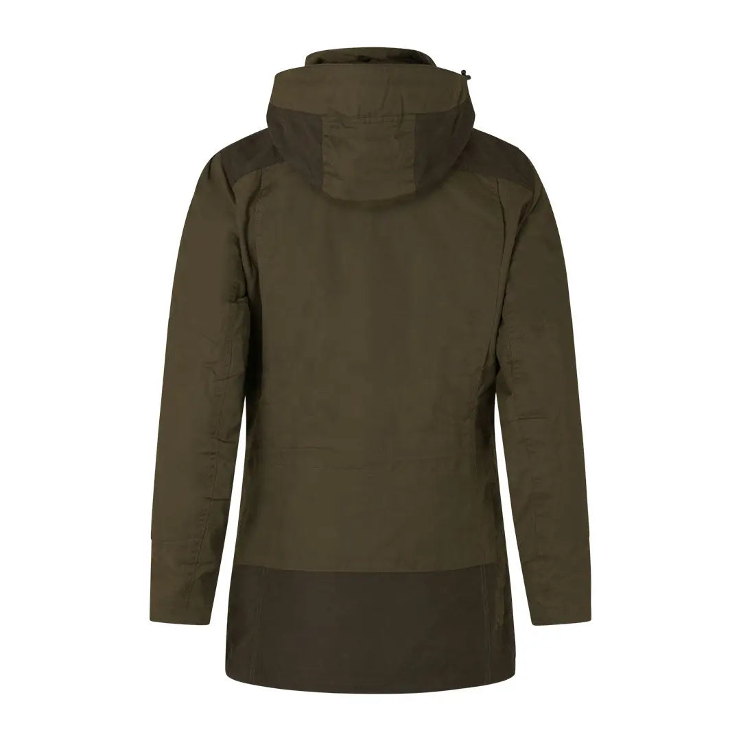 Olive green Seeland Key-Point Kora Jacket with long sleeves for outdoor adventures