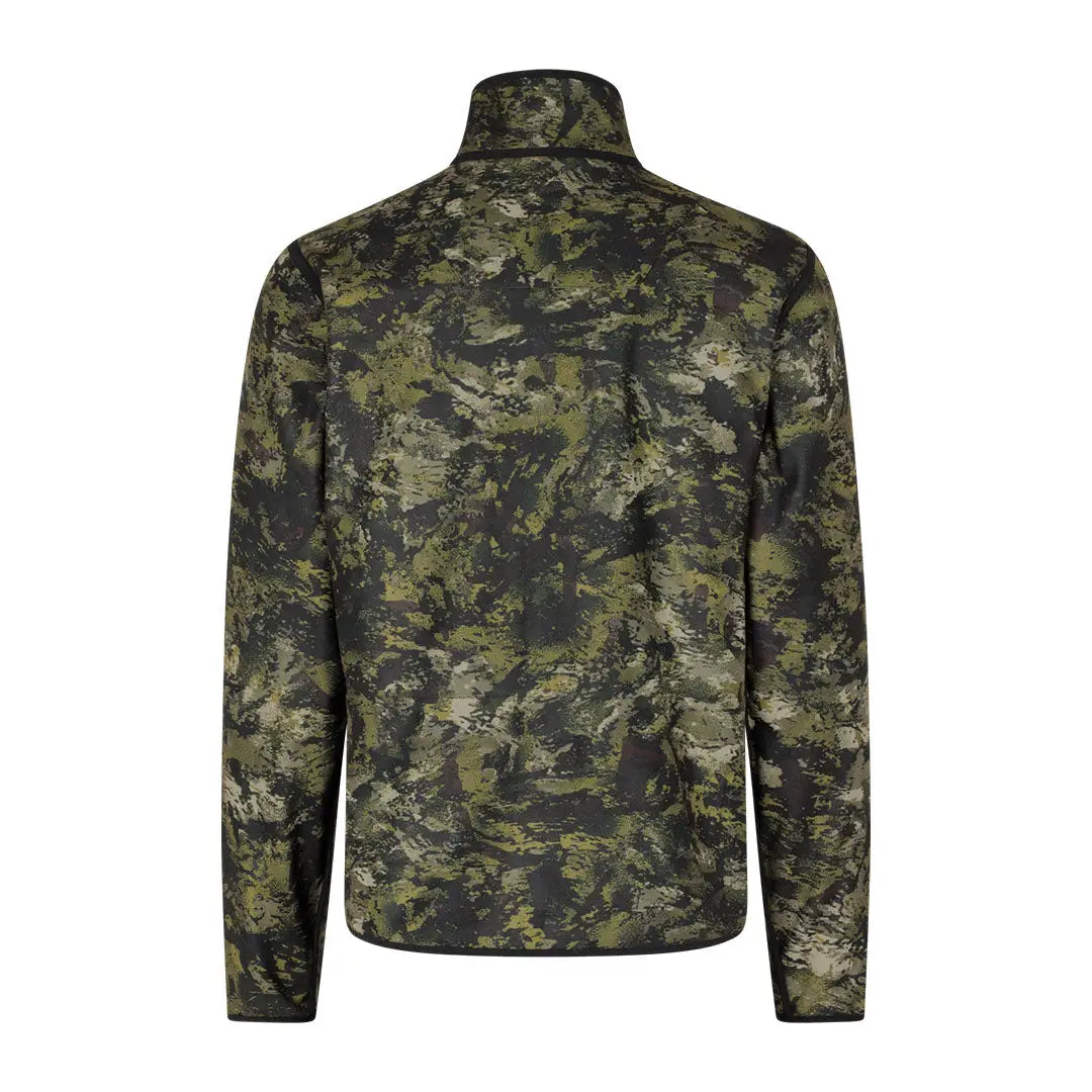 Camouflage-patterned Seeland Rogue Reversible Fleece jacket with high collar and zipper