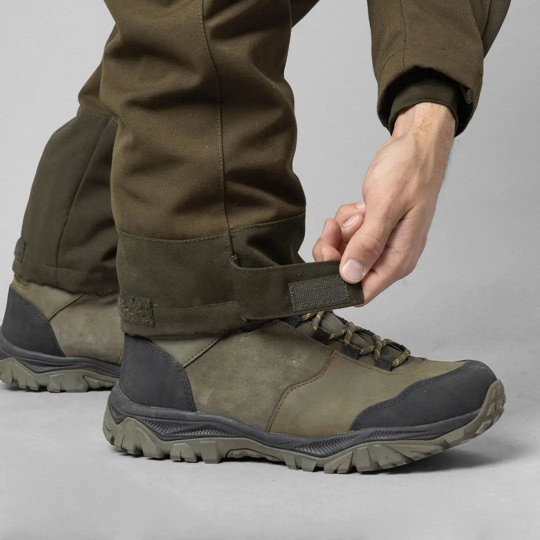 Rugged hiking boot with ankle strap, perfect for Seeland Trax Trousers and hunting adventures