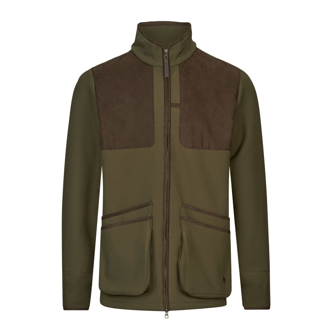 Olive green Seeland Wenlock Mens Jacket with brown accents for stylish outdoor wear