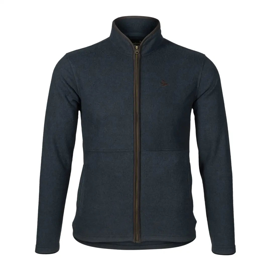 Dark gray Seeland Woodcock Fleece zip-up jacket with a comfy stand-up collar