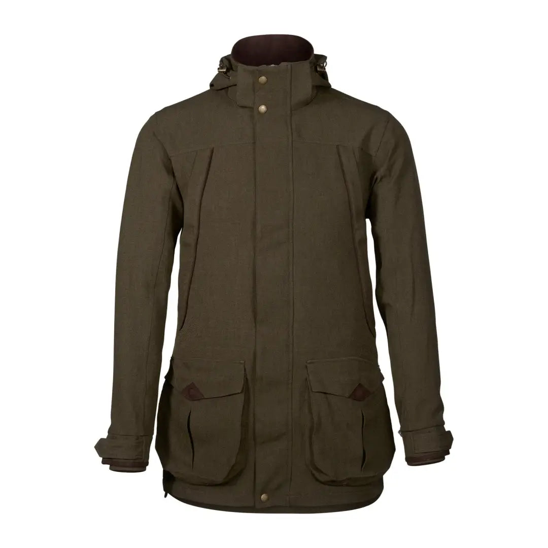 Dark green Seeland Woodcock Men’s Advanced Jacket made of stretch material with pockets