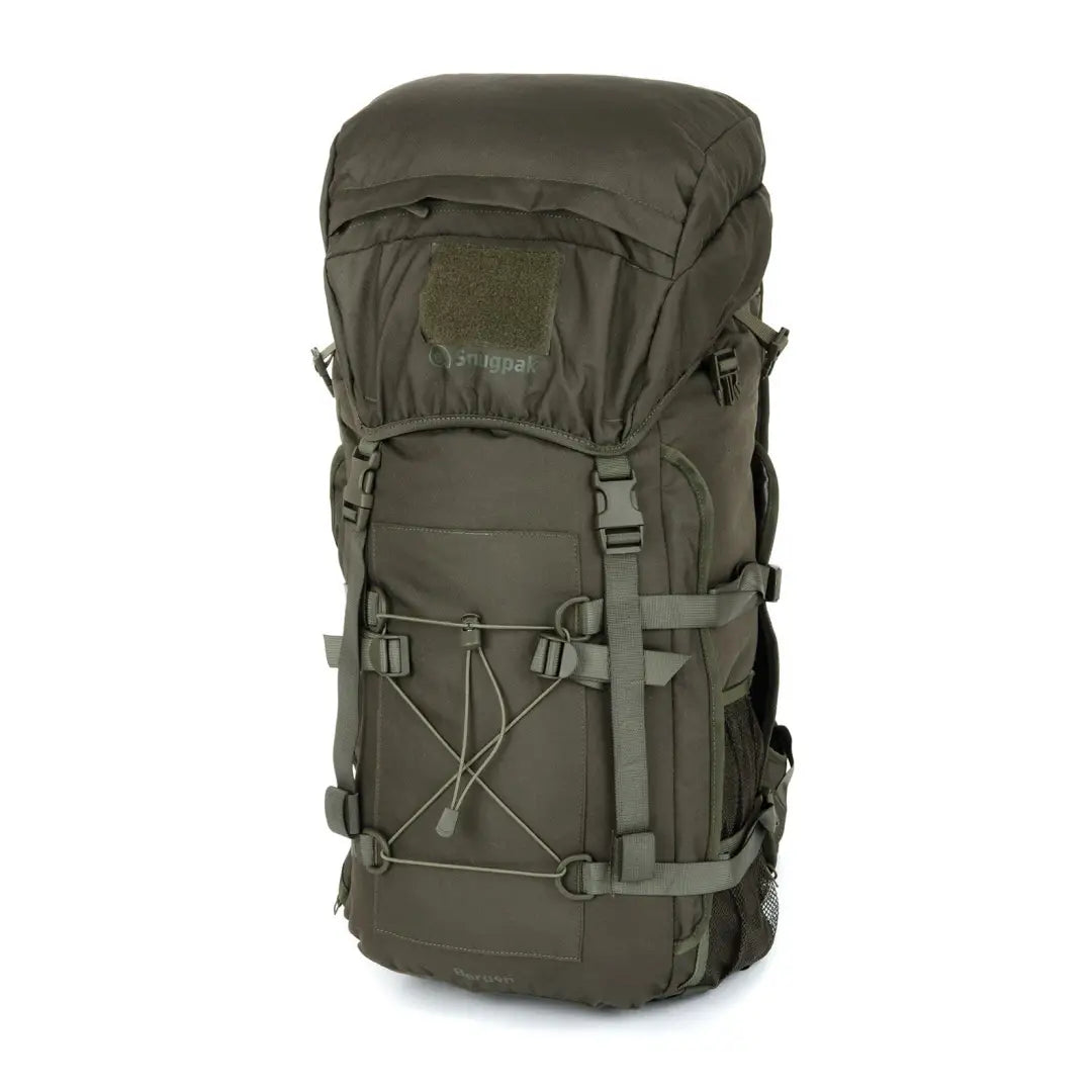 Olive green Snugpak Bergen 100L Rucksack, perfect for country clothing and hunting gear