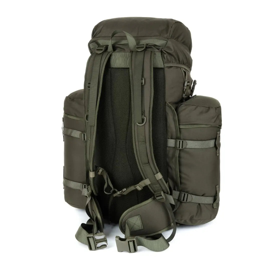 Military-style Snugpak Bergen 100L Rucksack in olive green for country clothing and hunting