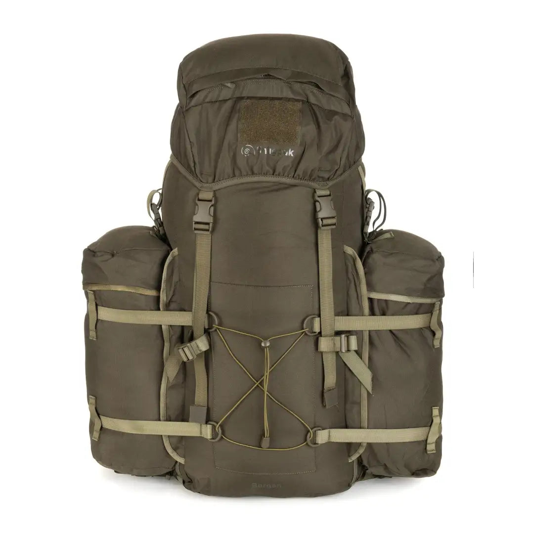 Olive green Snugpak Bergen 100L Rucksack, perfect for country clothing and hunting adventures