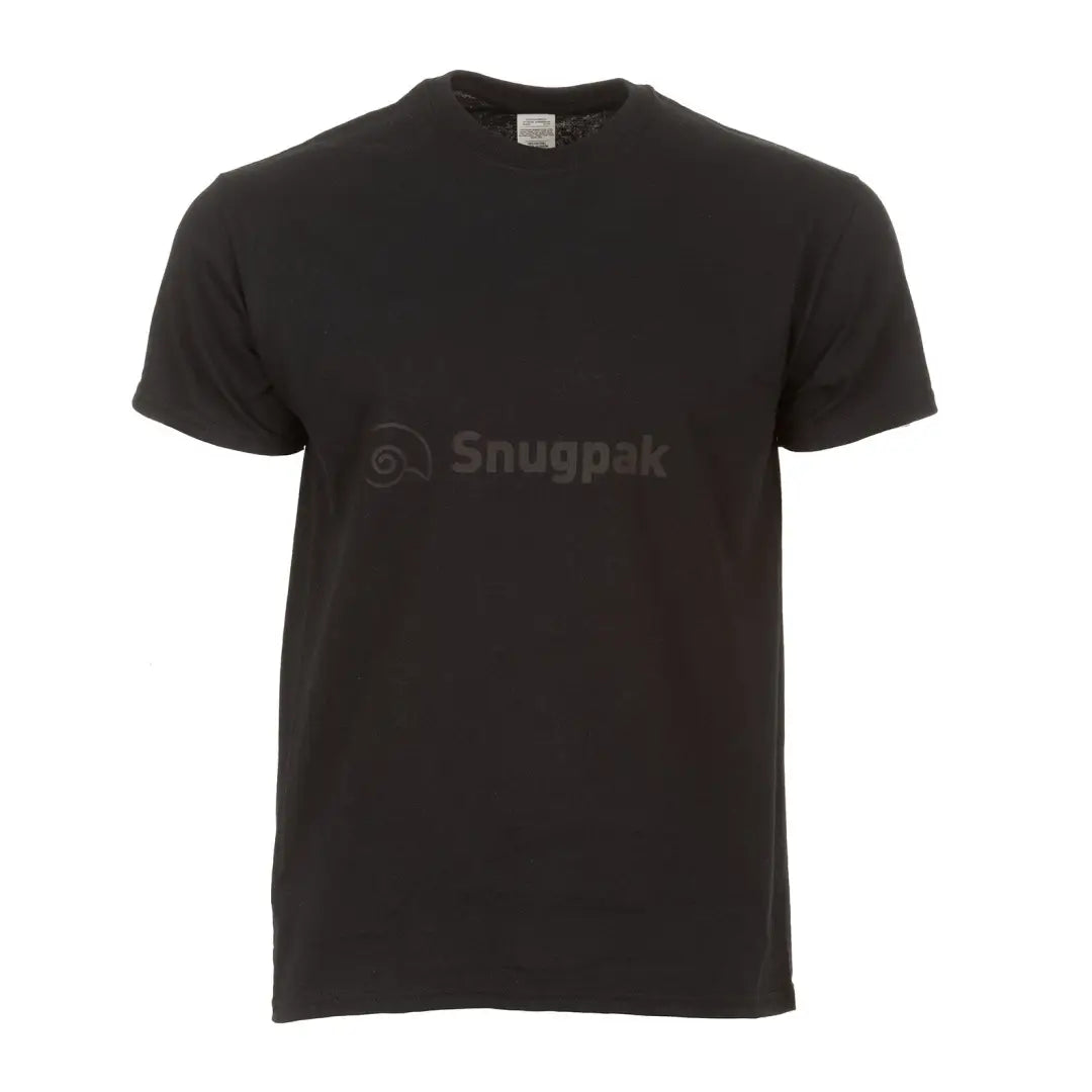 Black Snugpak T-Shirt with dark logo, perfect for country clothing and outdoor adventures